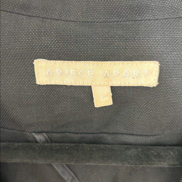 Apiece Apart Black Cotton Viscose One Button Blazer size 6 - Picture 3 of 12